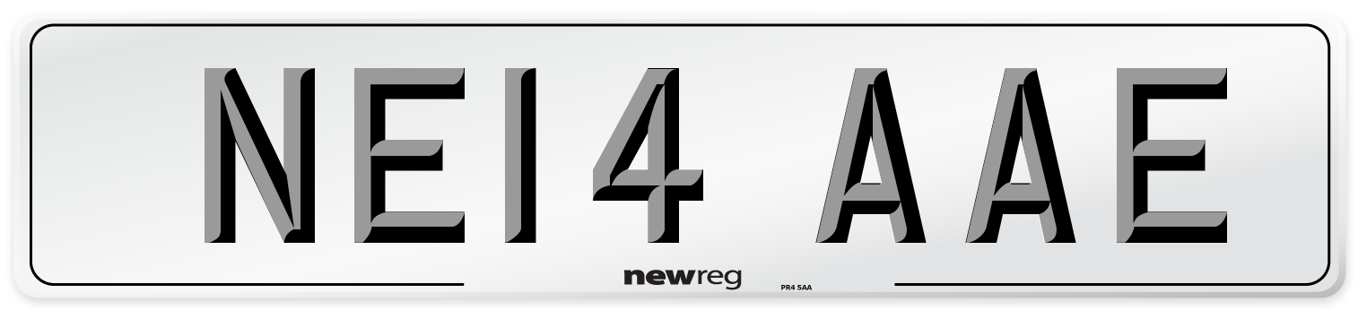 NE14 AAE Number Plate from New Reg